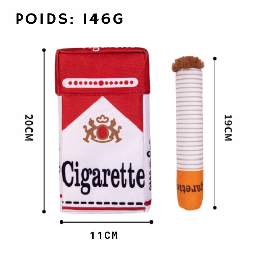 CIGARETTE MACHER POUR CHIEN Jouet en peluche couinant Arvento CIGARETTE MACHER POUR CHIEN Jouet en peluche couinant Arvento