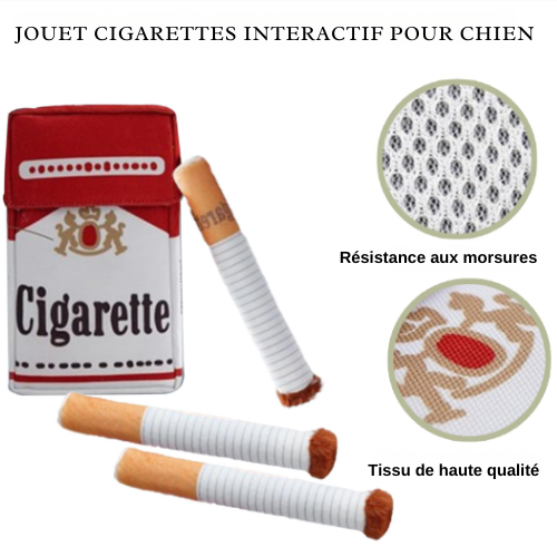 CIGARETTE MACHER POUR CHIEN Jouet en peluche couinant Arvento CIGARETTE MACHER POUR CHIEN Jouet en peluche couinant Arvento