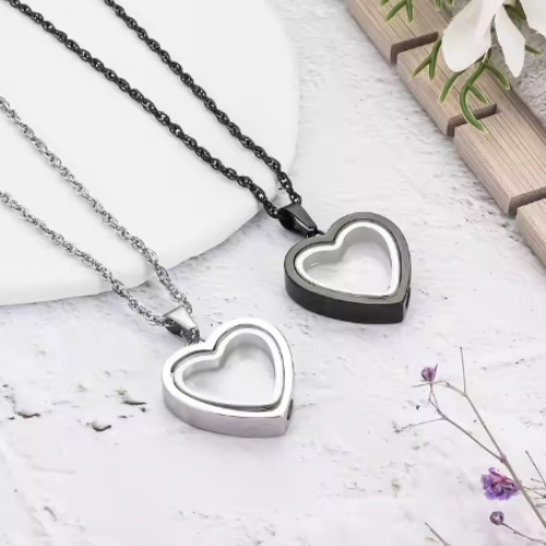 COLLIER MÉMOIRE™ — Bijou porte-cendre en forme de coeur