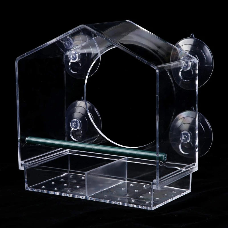 HouseSapp Mangeoire Pour Oiseaux De Fenêtre En Métal Anti-Rouille - 4 Ventouses Ultra Puissantes, Grande Capacité Pour Balcon Et Vitre