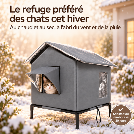 ABRI D'HIVER POUR CHAT — Le refuge idéal des chats cet hiver, au chaud et au sec.